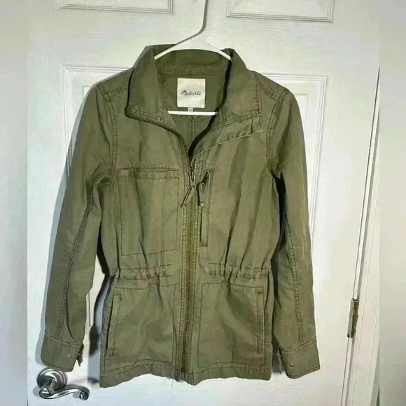 Madewell Army Green Utility Fall/Spring Jacket Size Small. Gently pre-worn. - Picture 1 of 6